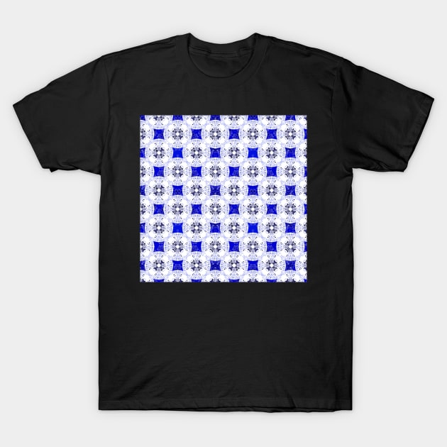 Byzantium blue and white T-Shirt by Amalus-files